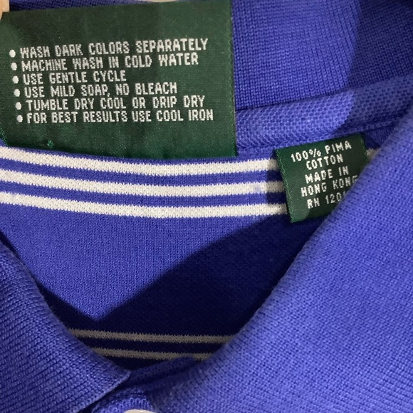 Masters Collection 60’s 2-Ply Mercerized Cotton Polo Shirt Stripes Golf - Picture 8 of 11